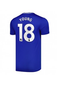 Everton Ashley Young #18 Voetbaltruitje Thuis tenue 2024-25 Korte Mouw